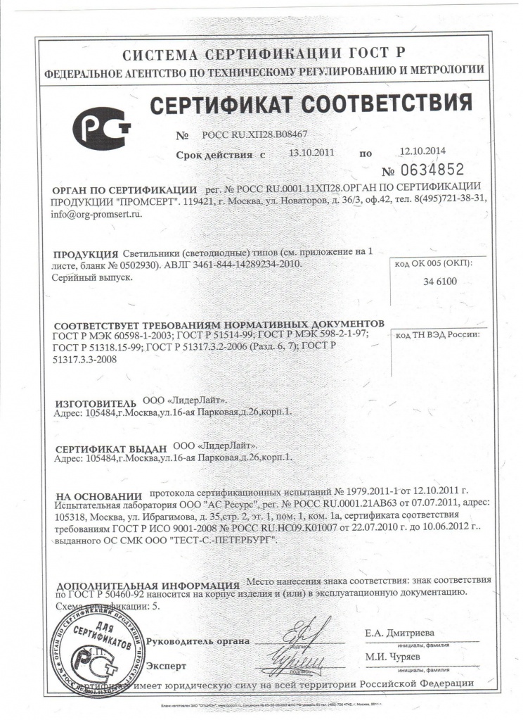 сертификат соответствия ДБО
